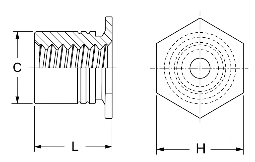 Self-Clinching Thin Sheet Standoffs Technical Datasheet 2 Horizon Inc.