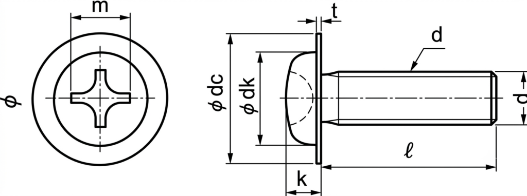 Phillips Pan Washer Head Screw Technical Datasheet 2 Horizon Inc.